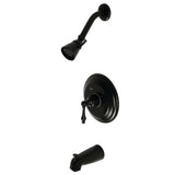 Kingston Brass Kb3630Al Restoration Tub And Shower Faucet, Matte Black