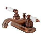 Kingston Brass Kb606Pl Restoration 4 In. Centerset Bathroom Faucet, Antique Copper