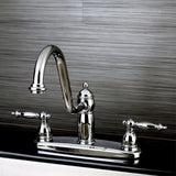 Kingston Brass Kb7111Tlls Templeton Centerset Kitchen Faucet, Polished Chrome