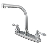 Kingston Brass Kb711Alls Victorian Centerset Kitchen Faucet, Polished Chrome