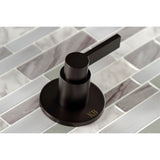 Kingston Brass Kbx8145Ndl Nuvofusion Two-Handle Tub And Shower Faucet, Oil Rubbed Bronze