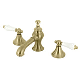 Kingston Brass Kc7067Pl Vintage 8 In. Widespread Bathroom Faucet, Brushed Brass