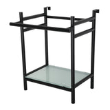 Kingston Brass VPB2216300 22 in. Sheridan Console Sink Base with Glass Shelf Matte Black