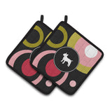 Caroline'S Treasures Bull Terrier Pair Of Pot Holders Kj1018Pthd, 7.5Hx7.5W, Multicolor