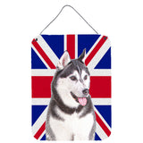Caroline'S Treasures Kj1161Ds1216 Alaskan Malamute With English Union Jack British Flag Wall Or Door Hanging Prints, 16 X