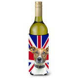 Jack Russell Terrier With English Union Jack British Flag Wine Bottle Beverage Insulator Hugger Kj1162Literk