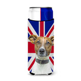 Jack Russell Terrier With English Union Jack British Flag Ultra Beverage Insulators For Slim Cans Kj1162Muk