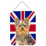 Caroline'S Treasures Yorkie/Yorkshire Terrier With English Union Jack British Flag Wall Or Door Hanging Prints, 16 X 12,