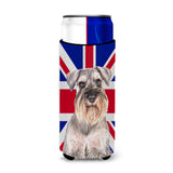 Schnauzer With English Union Jack British Flag Ultra Beverage Insulators For Slim Cans Kj1165Muk