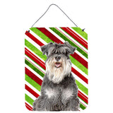 Caroline'S Treasures Kj1171Ds1216 Candy Cane Holiday Christmas Schnauzer Wall Or Door Hanging Prints, 16 X 12