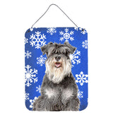 Caroline'S Treasures Kj1178Ds1216 Winter Snowflakes Holiday Schnauzer Wall Or Door Hanging Prints, 16 X 12