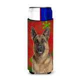 Red Snowflakes Holiday Christmas German Shepherd Ultra Beverage Insulators For Slim Cans Kj1187Muk