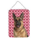 Caroline'S Treasures Hearts Love And Valentine'S Day German Shepherd Wall Or Door Hanging Prints, 16 X 12