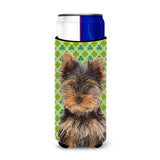 St. Patrick'S Day Shamrock Yorkie Puppy / Yorkshire Terrier Ultra Beverage Insulators For Slim Cans Kj1202Muk