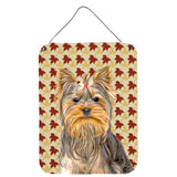 Caroline'S Treasures Fall Leaves Yorkie/Yorkshire Terrier Wall Or Door Hanging Prints, 16 X 12