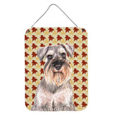 Caroline'S Treasures Kj1207Ds1216 Fall Leaves Schnauzer Aluminium Metal Wall Or Door Hanging Prints, 16 X 12