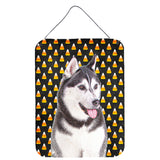 Caroline'S Treasures Candy Corn Halloween Alaskan Malamute Wall Or Door Hanging Prints, 16 X 12