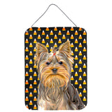 Caroline'S Treasures Candy Corn Halloween Yorkie/Yorkshire Terrier Wall Or Door Hanging Prints, 16 X 12
