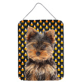 Caroline'S Treasures Candy Corn Halloween Yorkie Puppy/Yorkshire Terrier Wall Or Door Hanging Prints, 16 X 12