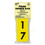 50mm Foam Dice, 1 each 1-6 & 7-12
