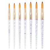 Kiara Sky - 100% Kolinsky Acrylic Brush Clear Handle (Not Pressed)