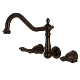 Kingston Brass Ks1025Al Heritage Wall Mount Tub Faucet, Oil Rubbed Bronze