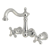 Kingston Brass Ks1251Ax 8-Inch Center Wall Mount Bathroom Faucet, Polished Chrome