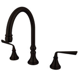 Kingston Brass KS2345ZL Silver Sage Roman Tub Faucet, Oil Rubbed Bronze