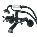 Kingston Brass Ks266Mb Vintage 6-Inch Adjustable Wall Mount Clawfoot Tub Faucet, Matte Black