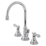 Kingston Brass Ks2981Bal Heirloom Widespread Bathroom Faucet With Brass Pop-Up, Polished Chrome
