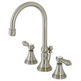 Kingston Brass Ks2988Bal Heirloom Widespread Bathroom Faucet With Brass Pop-Up, Brushed Nickel