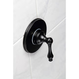 Kingston Brass Ks3030Al Single-Handle Three-Way Diverter Valve With Trim Kit, Matte Black