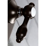 Kingston Brass Ks3045Tal Three-Way Diverter Valve With Single-Handle And Square Plate, Oil Rubbed Bronze