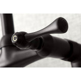 Kingston Brass Kingston 6-Inch Adjustable Center Wall Mount Kitchen Faucet, Oil Rubbed Bronze