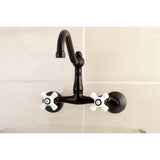 Kingston Brass Ks3225Px Vintage 6 Adjustable Center Wall Mount Kitchen Faucet, Oil Rubbed Bronze