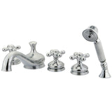 Kingston Brass Ks33315Ax Roman Tub Faucet With Hand Shower, Polished Chrome