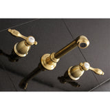 Kingston Brass Ks7027Tal Tudor 2-Handle Wall Mount Roman Tub Faucet, Brushed Brass