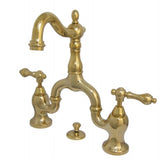 Kingston Brass Ks7972Al English Country Bathroom Bridge Faucet, Polished Brass
