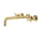 Kingston Brass Ks8022Bex Essex Wall Mount Tub Faucet, Polished Brass
