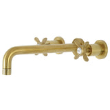 Kingston Brass Ks8027Bex Essex Wall Mount Tub Faucet, Brushed Brass