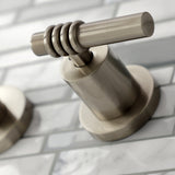 Kingston Brass Ks8128Ml Milano 2-Handle 8 In. Wall Mount Bathroom Faucet, Brushed Nickel