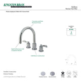 Kingston Brass Ks8328Dfl Nuwave French Roman Tub Faucet, Brushed Nickel