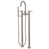 Kingston Brass KS8358DL Concord Freestanding Tub Faucet with Hand Shower, Brushed Nickel