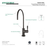 Kingston Brass Ksag8190Dl Reverse Osmosis System Filtration Water Air Gap Faucet, Matte Black
