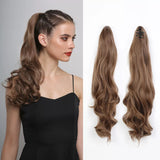 Long Wavy Claw Clip Ponytail Extension - Natural Looking Synthetic Hairpiece for Women