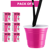 Reusable Shot Cup with Lanyard – 2oz (Pink)