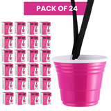 Reusable Shot Cup with Lanyard – 2oz (Pink)