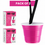 Reusable Shot Cup with Lanyard – 2oz (Pink)