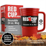 Reusable Red Beer Mug – 24oz