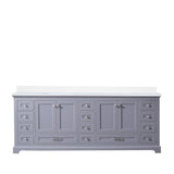 Dukes 84 in. W x 22 in. D Dark Grey Double Bath Vanity and White Quartz Top